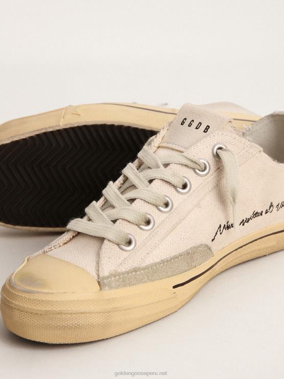 FDVPX113 Golden Goose mujer zapatillas v-star ltd con estrella de ante negro y letras bordadas