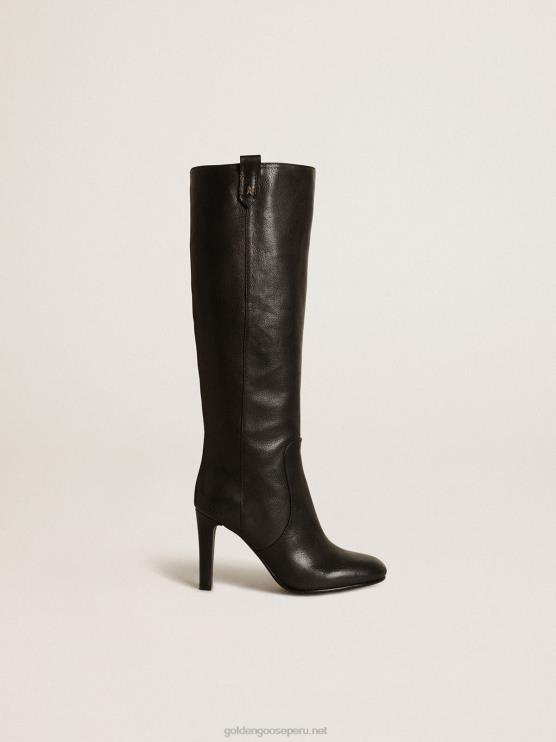 FDVPX423 Golden Goose mujer botas helen en cuero negro