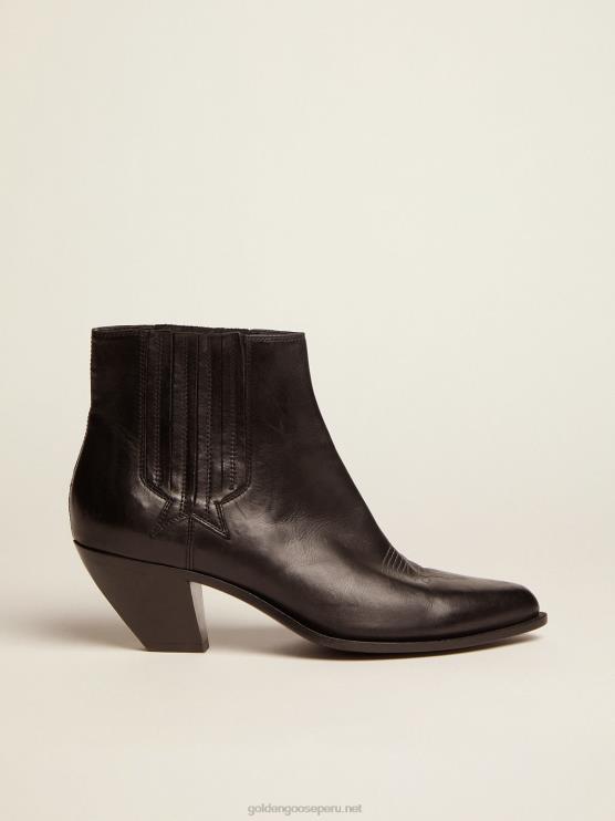 FDVPX424 Golden Goose mujer Botines Sunset en piel negra