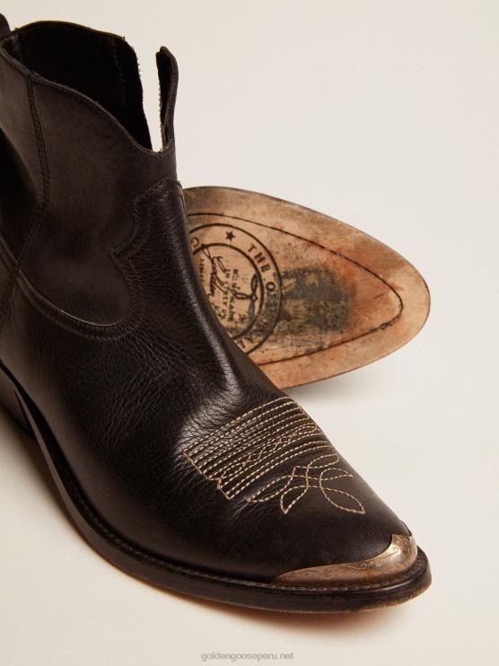 FDVPX429 Golden Goose mujer Botines juveniles de piel con adorno estilo cowboy