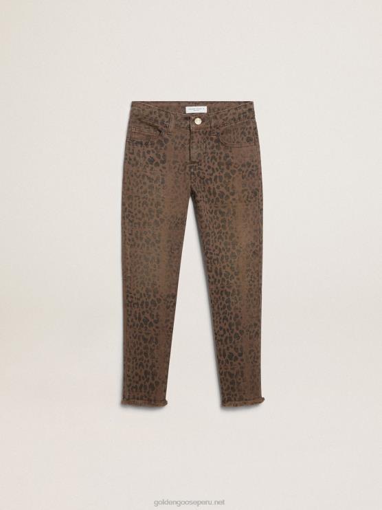 FDVPX880 Golden Goosevaqueros pitillo de niña con animal print