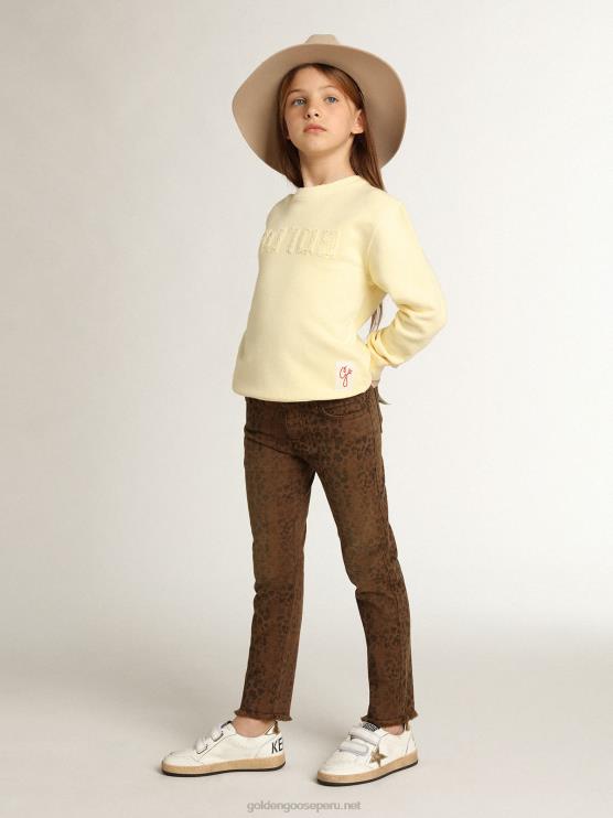 FDVPX880 Golden Goosevaqueros pitillo de niña con animal print