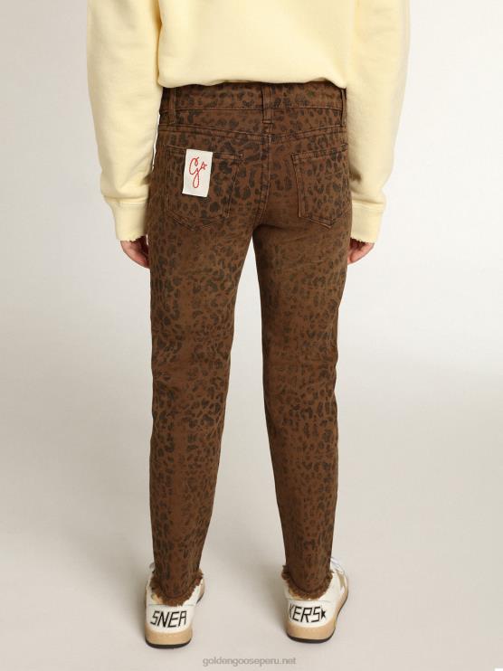 FDVPX880 Golden Goosevaqueros pitillo de niña con animal print