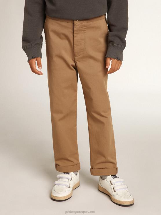 FDVPX910 Golden Goosechinos de niño en algodón color caramelo