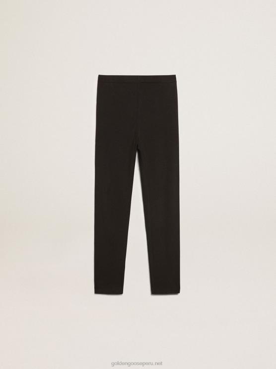 FDVPX884 Golden Goose niños legging colección estrellas negras con estrellas blancas a contraste